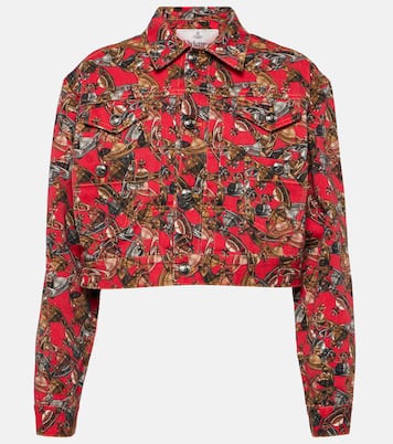 Veste raccourcie imprimée en jean | Vivienne Westwood