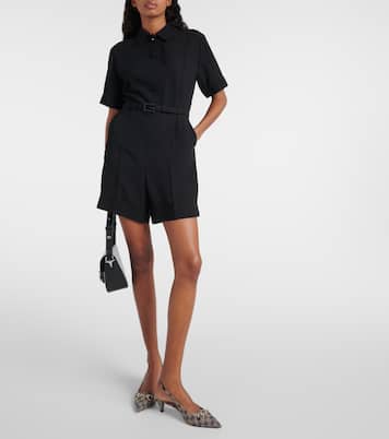 Horsebit GG canvas slingback pumps | Gucci