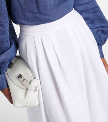 Jupe midi Sabina en lin | Loro Piana