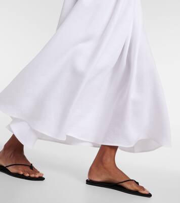 Jupe midi Sabina en lin | Loro Piana