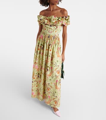 Maxikleid Espliego Habitat aus Baumwolle | Agua by Agua Bendita