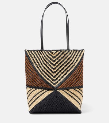 Cabas Paula’s Ibiza Puzzle Fold Medium en raphia | Loewe