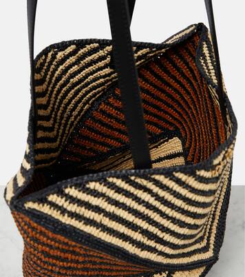 Cabas Paula’s Ibiza Puzzle Fold Medium en raphia | Loewe