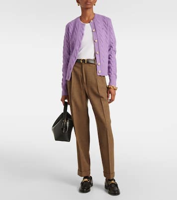 Cable-knit wool and cashmere cardigan | Polo Ralph Lauren