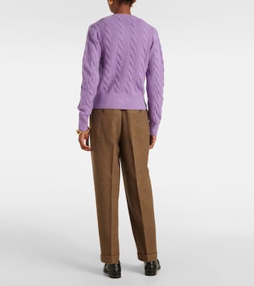 Cable-knit wool and cashmere cardigan | Polo Ralph Lauren