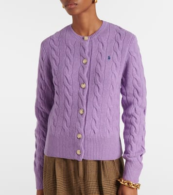 Cable-knit wool and cashmere cardigan | Polo Ralph Lauren