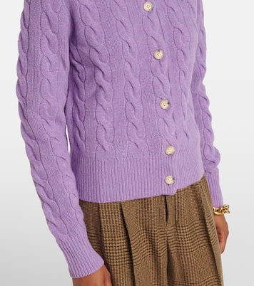 Cable-knit wool and cashmere cardigan | Polo Ralph Lauren