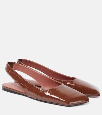 Ane patent leather slingback flats | Amina Muaddi