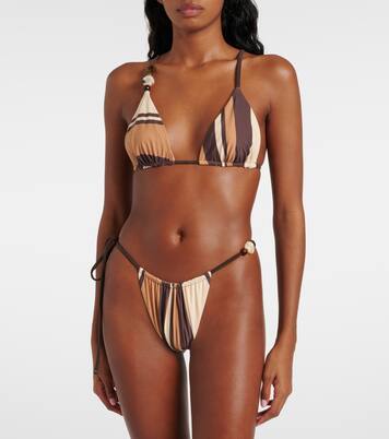 Top bikini Mahogany a righe  | SIR