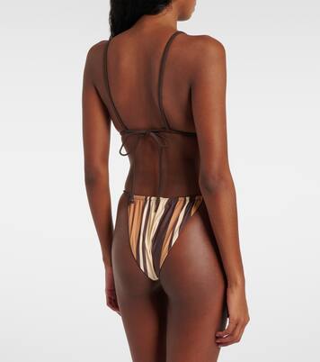 Top bikini Mahogany a righe  | SIR