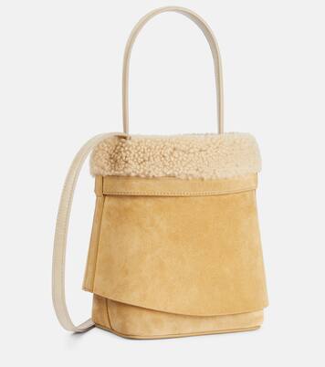 Secchiello Shark Lock Medium in suede | Givenchy
