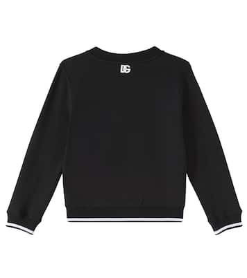 Felpa in jersey di cotone con logo | Dolce&Gabbana Kids