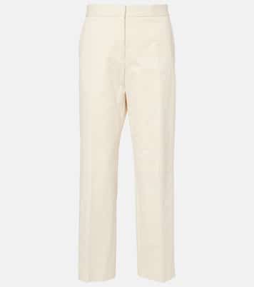 Pantaloni regular cropped in cotone | Jil Sander