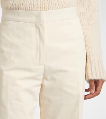 Pantaloni regular cropped in cotone | Jil Sander