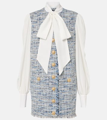 Abito corto in tweed di misto cotone | Balmain