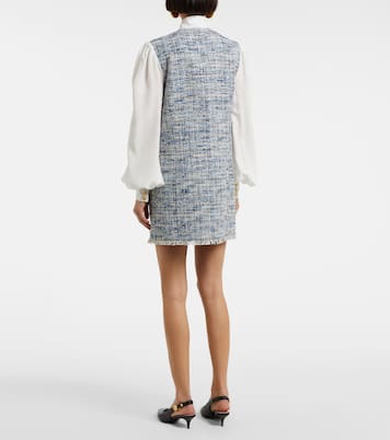 Abito corto in tweed di misto cotone | Balmain