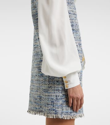Abito corto in tweed di misto cotone | Balmain