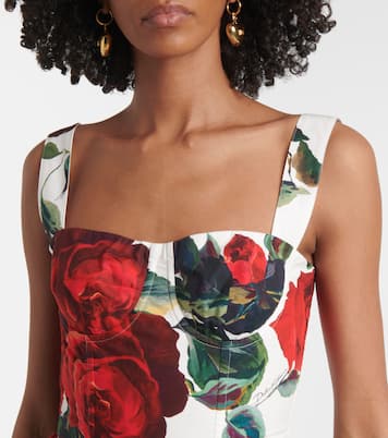 Vestido midi de popelín de algodón | Dolce&Gabbana