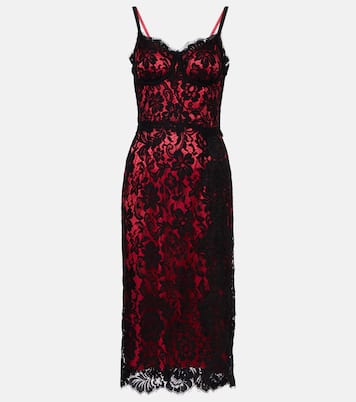 Robe en coton mélangé et dentelle | Dolce&Gabbana
