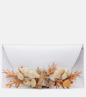 Marea raffia-effect clutch | Aquazzura