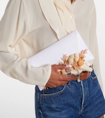 Marea raffia-effect clutch | Aquazzura