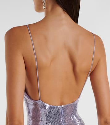 Sequined open-back gown | Alex Perry