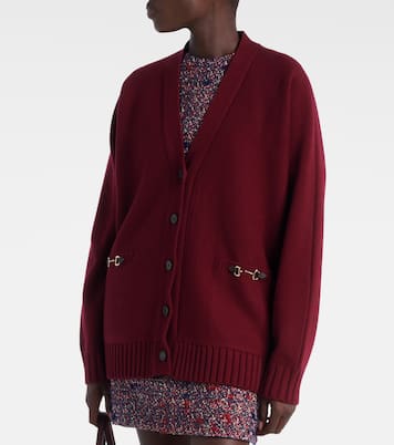 Cárdigan de lana y cachemir con Horsebit  | Gucci