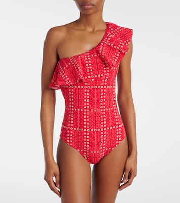 Sicilya ruffled printed swimsuit | Marant Etoile