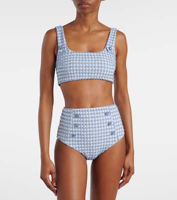 Top de bikini Ainsley de cuadros vichy | Simkhai