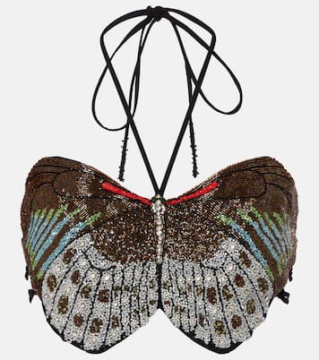 Top raccourci Calypso à ornements | Clio Peppiatt