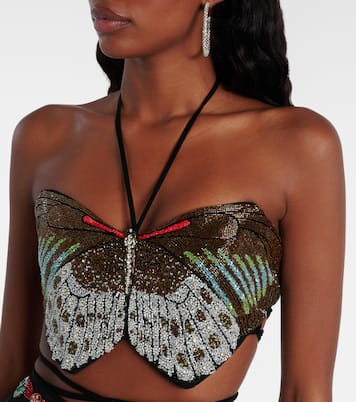 Top raccourci Calypso à ornements | Clio Peppiatt