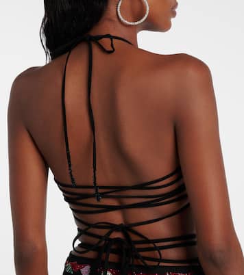 Top raccourci Calypso à ornements | Clio Peppiatt