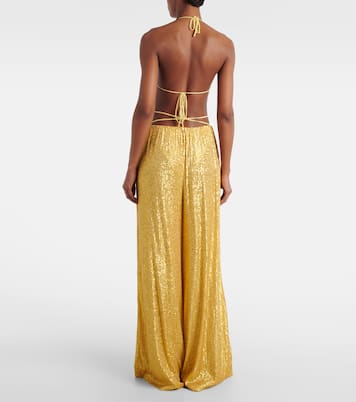 Weite High-Rise-Hose mit Pailletten | Norma Kamali