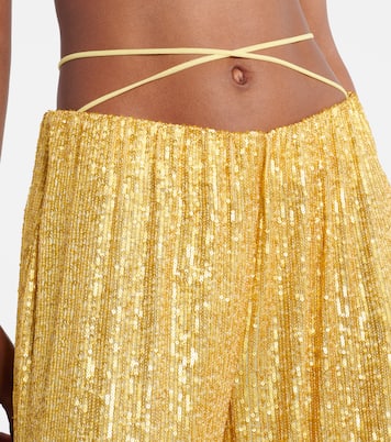 Weite High-Rise-Hose mit Pailletten | Norma Kamali