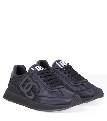 DG leather-trimmed snekaers | Dolce&Gabbana Kids