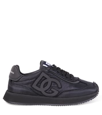DG leather-trimmed snekaers | Dolce&Gabbana Kids