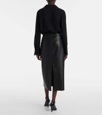 Leather pencil skirt | Vince