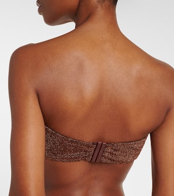 Flamboyant lurex® bandeau bikini top | Eres