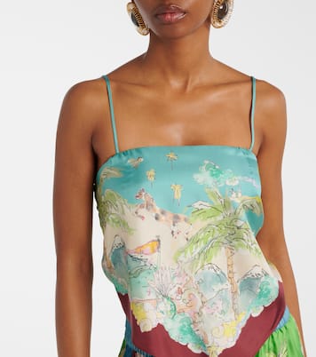 Daria printed silk top | Alémais