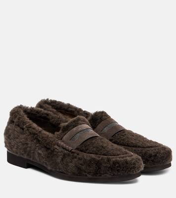 Mocassini Monili in shearling | Brunello Cucinelli