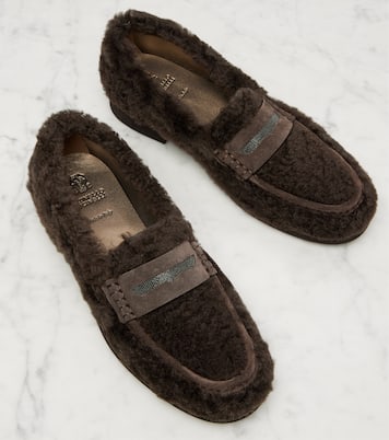 Mocassini Monili in shearling | Brunello Cucinelli