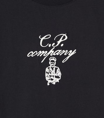 Logo embroidered cotton jersey T-shirt | C.P. Company Kids