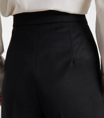 High-Rise Shorts Ozieri aus Schurwolle | Max Mara