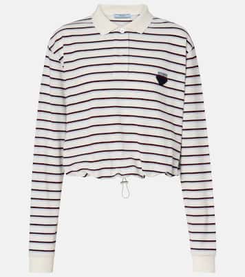 Polo de piqué de algodón a rayas | Prada