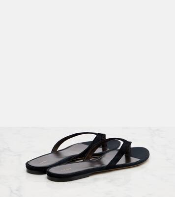 Sacha velvet thong sandals | The Row