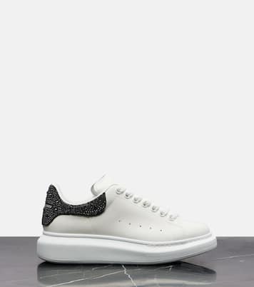 Oversized embellished leather sneakers | McQueen