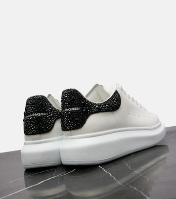 Oversized embellished leather sneakers | McQueen