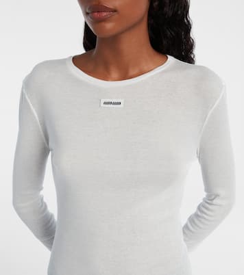 Minikleid aus Baumwoll-Jersey | Miu Miu