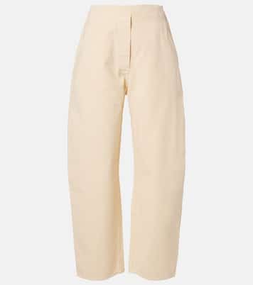 Chloe cotton barrel-leg pants | Leset
