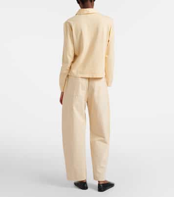 Chloe cotton barrel-leg pants | Leset